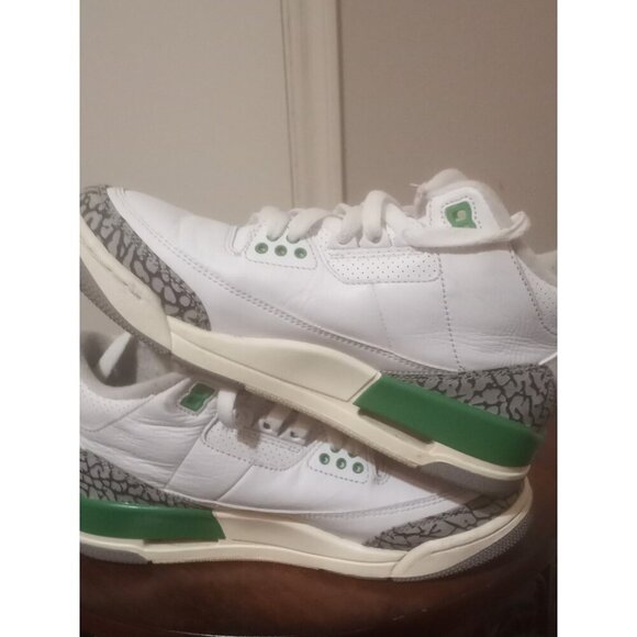 Air Jordan 3 Retro Shoes Womens Size 6 White Cement Lucky Green CK9246-136 OG - Picture 11 of 13